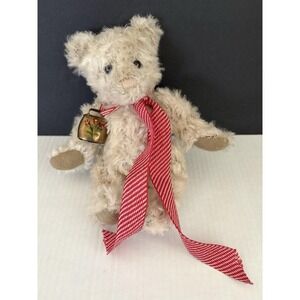 Vintage 2000 GUND Zurich Teddy Bear Plush w/Swiss Bell Jointed 8"